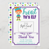 先生謝意お客様自身のギフトカード (正面/裏面)