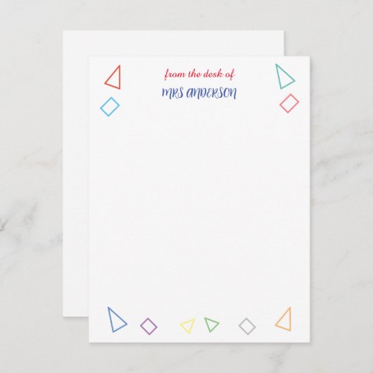 先生謝礼ギフト ノートカード (正面/裏面)