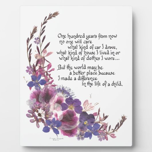 先生謝礼ギフト フォトプラーク (正面)