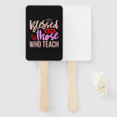 先生賛美アートは教え人 ハンドファン (正面&裏面)