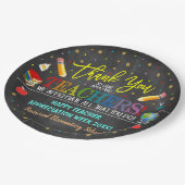 先生賞の週のパーティーデコール  ペーパープレート (アングル)