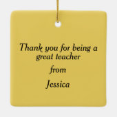 先生賞を受賞してあり素晴らしがとう セラミックオーナメント (裏面)