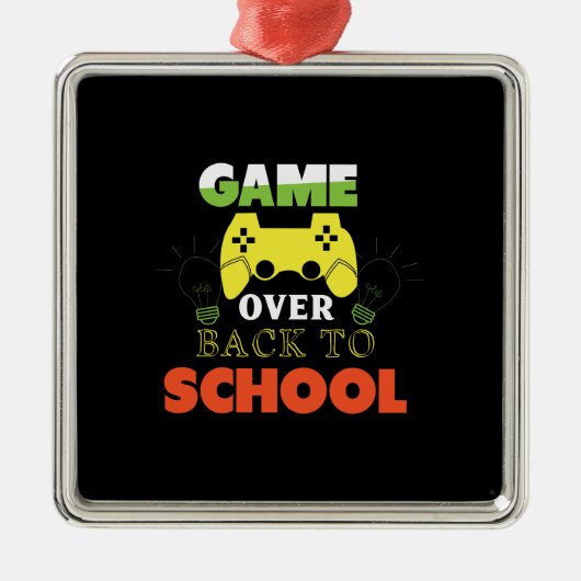 先生贈与 |ゲームオーバー新学期 メタルオーナメント (正面)
