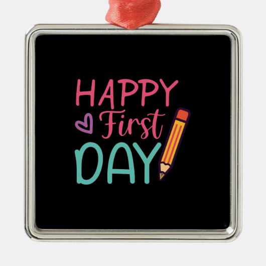 先生贈与 | Happy First Day メタルオーナメント (正面)