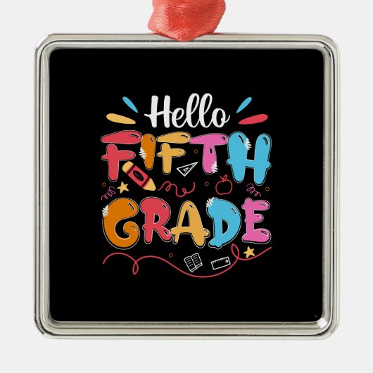 先生贈与 | Hello Fifth Grade メタルオーナメント (正面)