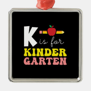 先生贈与   KはKinder Garten用 メタルオーナメント