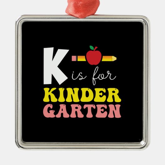 先生贈与 | KはKinder Garten用 メタルオーナメント (正面)