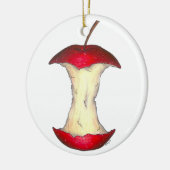 先生赤おいしいフルーツコアのためのリンゴ セラミックオーナメント (左)