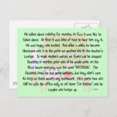 先生退職したストーリーアート「リタイアに取り憑かれる」 ポストカード (正面/裏面)