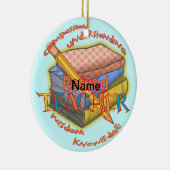 先生退職したモットラウンドオーナメント セラミックオーナメント (右)