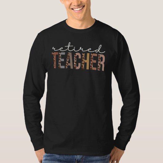 先生退職したレオパード女性に対する感謝 Tシャツ (正面)