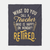 先生退職した月曜学校の同僚の退職 フリースブランケット (正面)