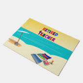 先生退職した-ビーチ ドアマット (アングル)