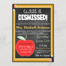 先生退職チャルクボード学校が永遠に 招待状