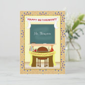 先生退職パーソナライズされたパーティの招待状 招待状 (スタンド正面)