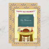 先生退職パーソナライズされたパーティの招待状 招待状 (正面/裏面)