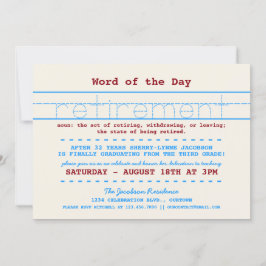 先生退職パーティの招待状 招待状