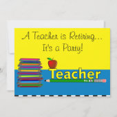 先生退職パーティの招待状 招待状 (正面)