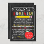 先生退職パーティの招待状 招待状 (正面/裏面)