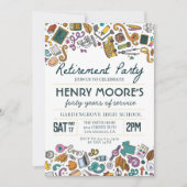 先生退職パーティの招待状 招待状 (正面)