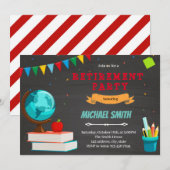 先生退職パーティーのご案内 招待状 (正面/裏面)