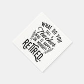 先生退職元金退職したタイポグラフィ スタンダードカクテルナプキン (角)