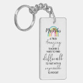 先生退職引用文 キーホルダー (正面左)