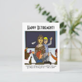 先生退職後はがきを持って行く ポストカード (スタンド正面)