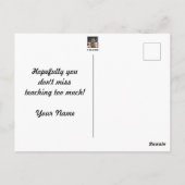 先生退職後はがきを持って行く ポストカード (裏面)