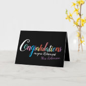 先生退職祝 カード (黄色い花)