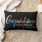 先生退職祝 ランバークッション (ブランケット)