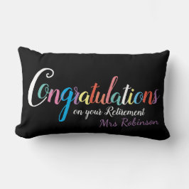 先生退職祝 ランバークッション