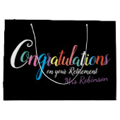 先生退職祝 ラージペーパーバッグ (裏面)