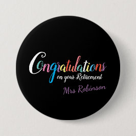 先生退職祝 缶バッジ