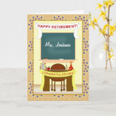 先生退職者用クラスパーソナライズされたルームカード カード (黄色い花)