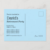 先生退職、アップル、先生退職 インビテーションポストカード (裏面)