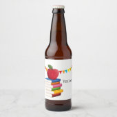 先生退職、アップル、先生退職 ビールラベル (正面)