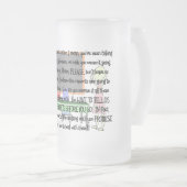 先生退職「正気の両親」ストーリーアートギフト フロストグラスビールジョッキ (正面右)