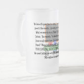 先生退職「正気の両親」ストーリーアートギフト フロストグラスビールジョッキ (正面左)