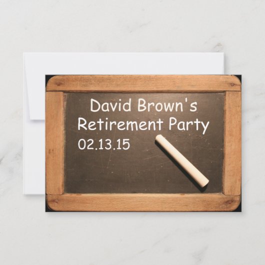 先生退退職した職パーティーカスタム招待状 招待状 (正面)