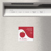 先生連絡マグネット – Red Apple マグネット (インサイチュ (食洗機))