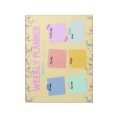 先生週間プランナー新学期メモ帳 ノートパッド (回転)