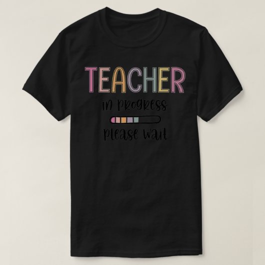 先生進行中お待ちください。今後の先生 Tシャツ (デザイン正面)