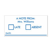 先生遅延不在通知編集可能 セルフインキングスタンプ (デザイン)