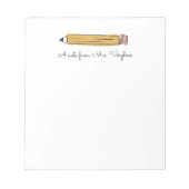 先生鉛筆のポストイットのメモ ノートパッド (正面)