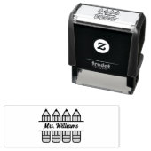 先生鉛筆新学期鑑賞 セルフインキングスタンプ (インサイチュ)