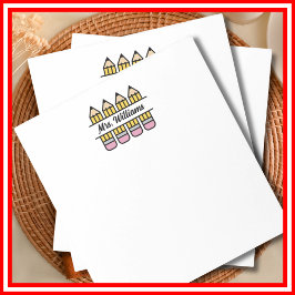 先生鉛筆新学期鑑賞 ノートパッド