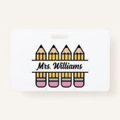 先生鉛筆新学期鑑賞 バッジ (正面)