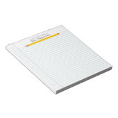 先生鉛筆裏付きノート紙 ノートパッド (アングル)