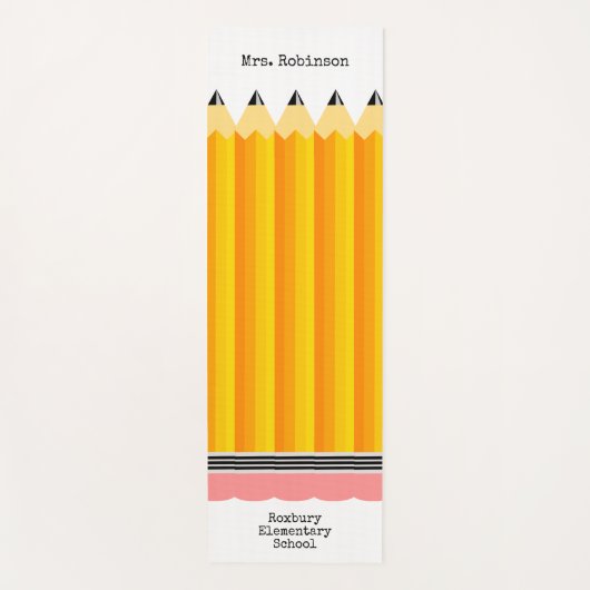 先生鉛筆（名前） ヨガマット (正面)